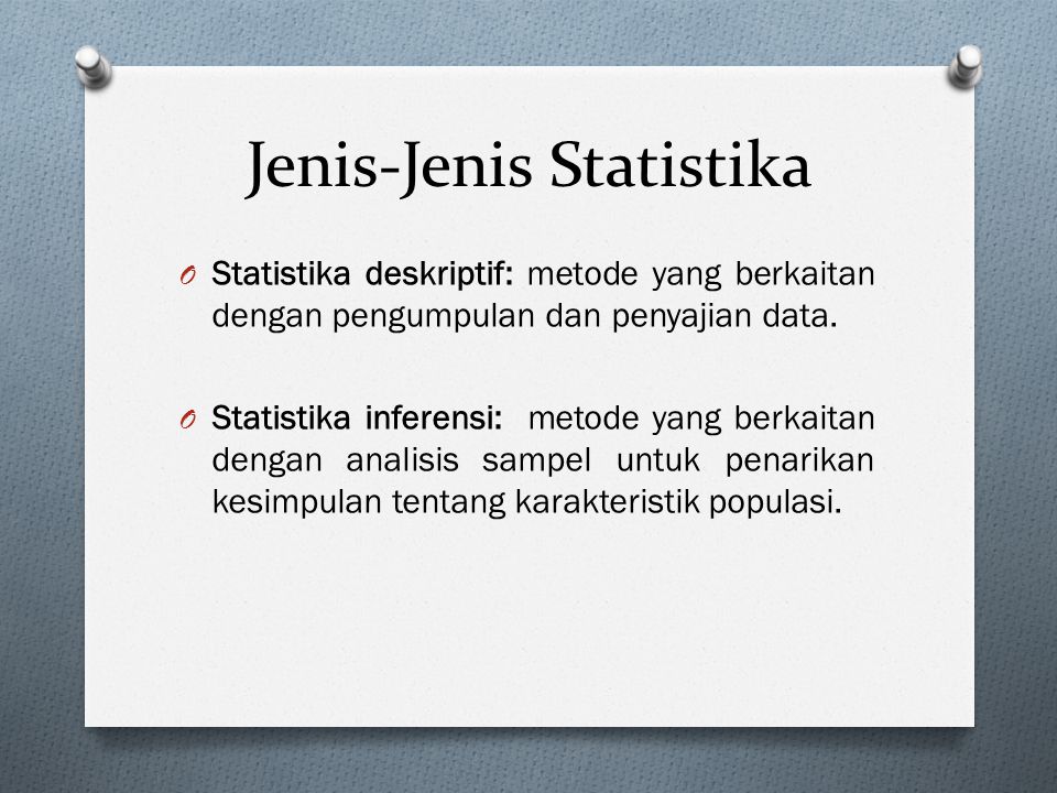 Jenis-Jenis Statistika