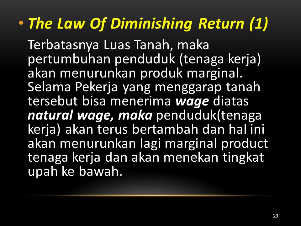 The Law Of Diminishing Return (1)