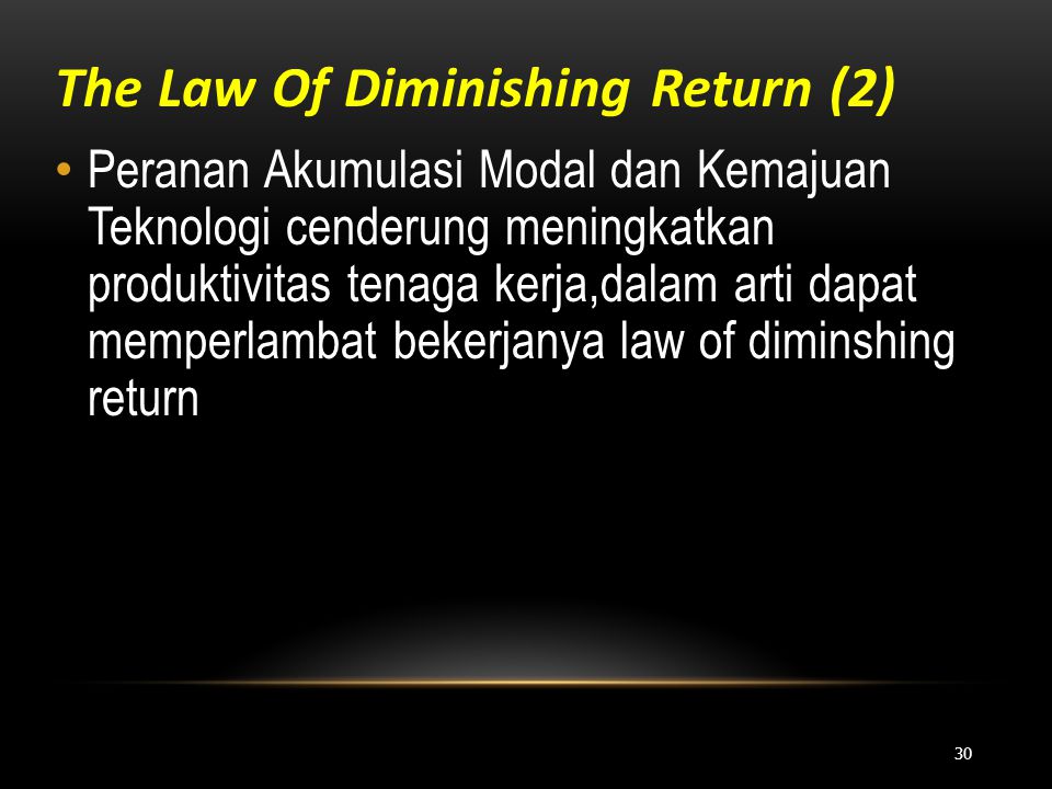 The Law Of Diminishing Return (2)