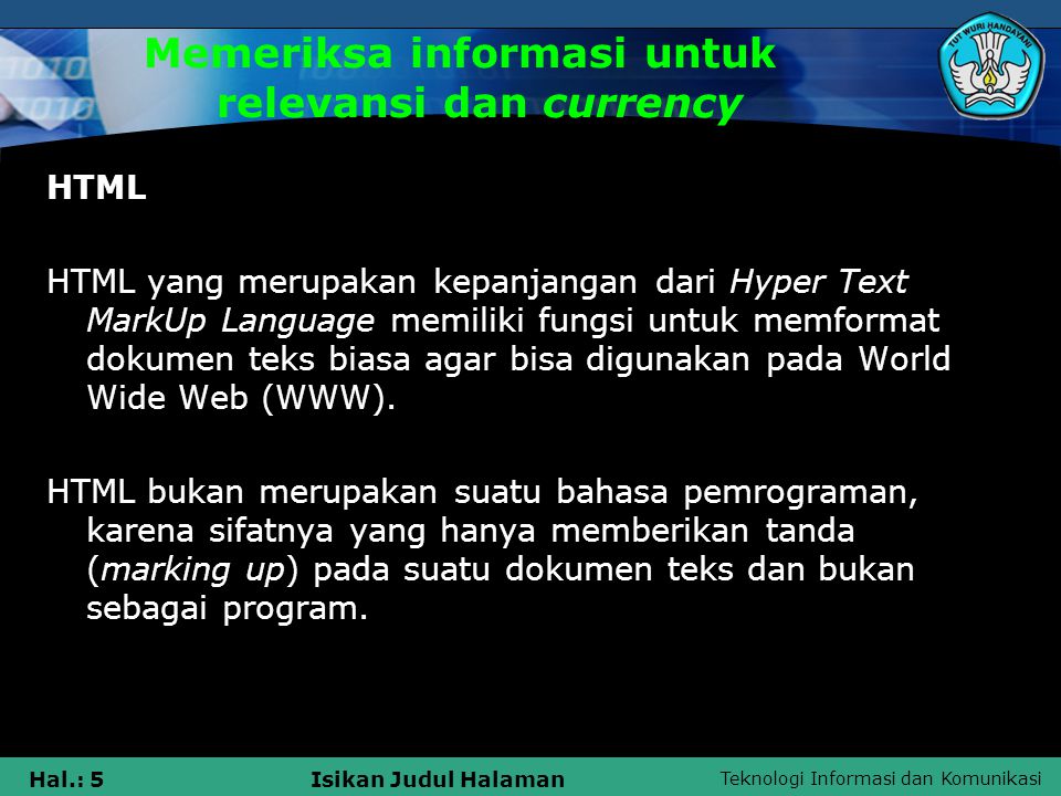 Memeriksa informasi untuk relevansi dan currency