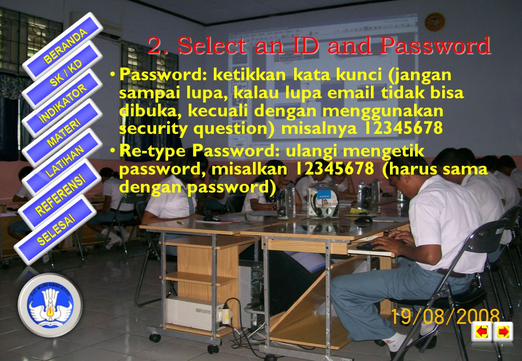2. Select an ID and Password