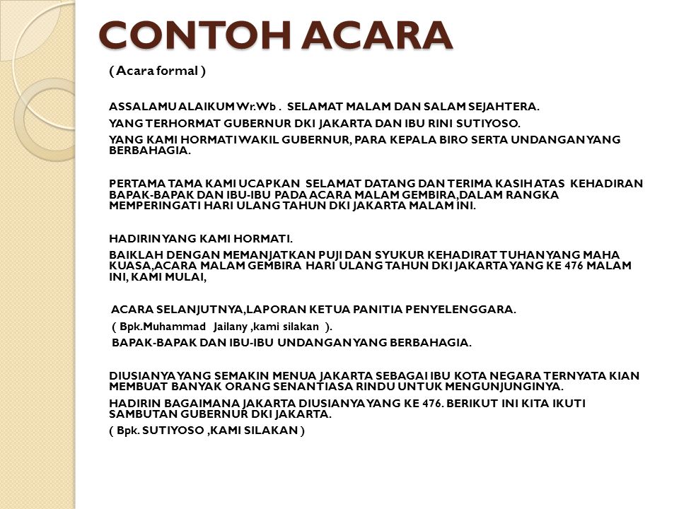 Contoh Pidato Pembukaan Acara Resmi 