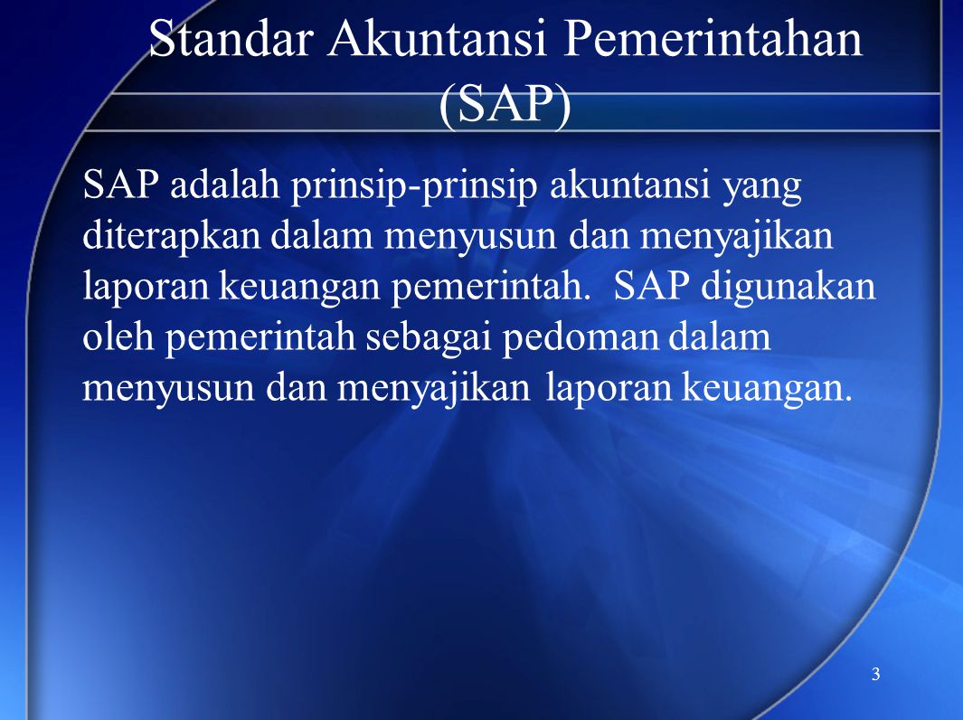 Standar Akuntansi Pemerintahan (SAP)