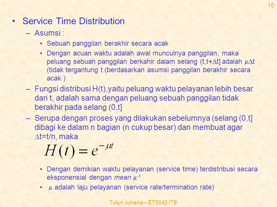 Service Time Distribution