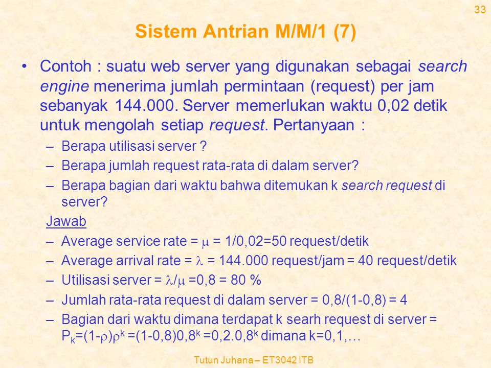 Sistem Antrian M/M/1 (7)