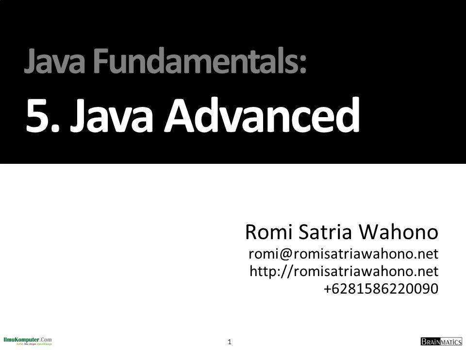 Java Fundamentals: 5. Java Advanced