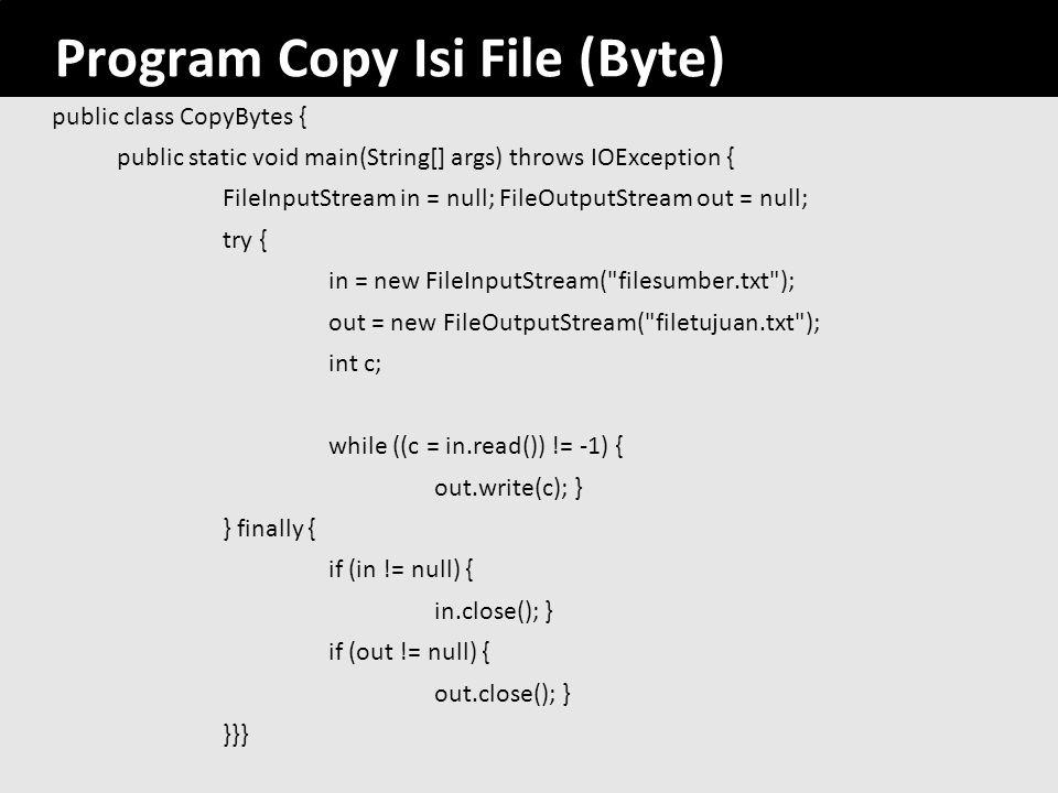 Program Copy Isi File (Byte)
