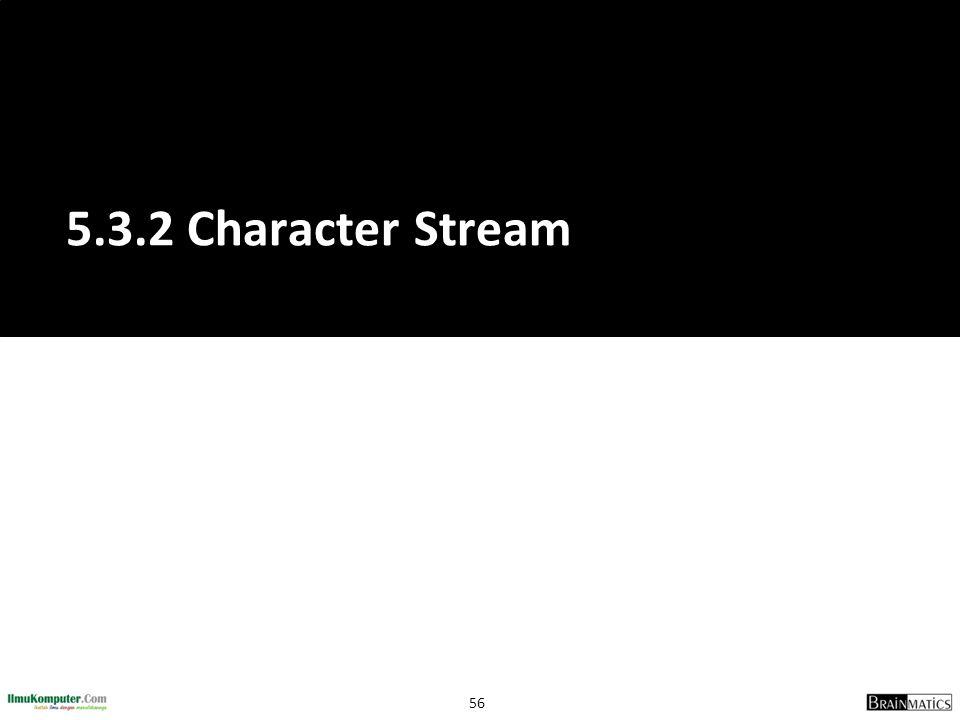 5.3.2 Character Stream