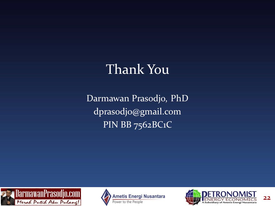 Thank You Darmawan Prasodjo, PhD PIN BB 7562BC1C