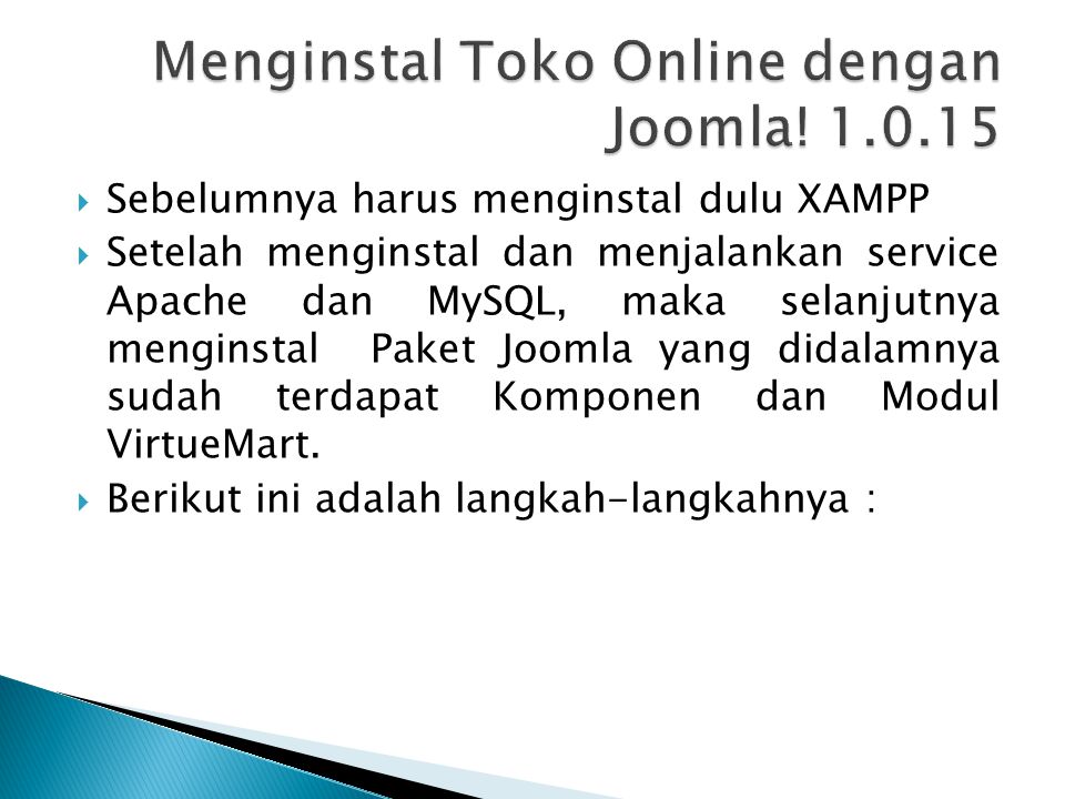 Menginstal Toko Online dengan Joomla!