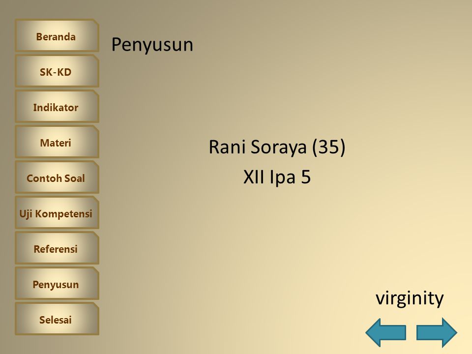 Rani Soraya (35) XII Ipa 5 virginity