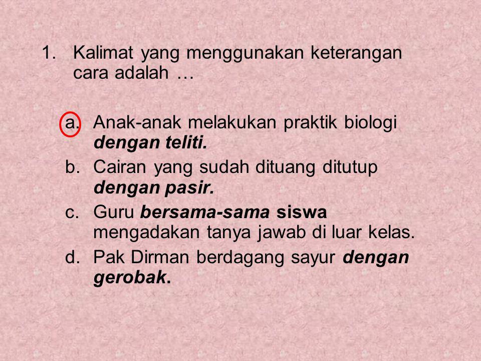 Contoh Kalimat Keterangan Alat Dalam Teks Prosedur Ilustrasi