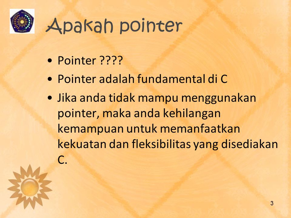 Apakah pointer Pointer Pointer adalah fundamental di C
