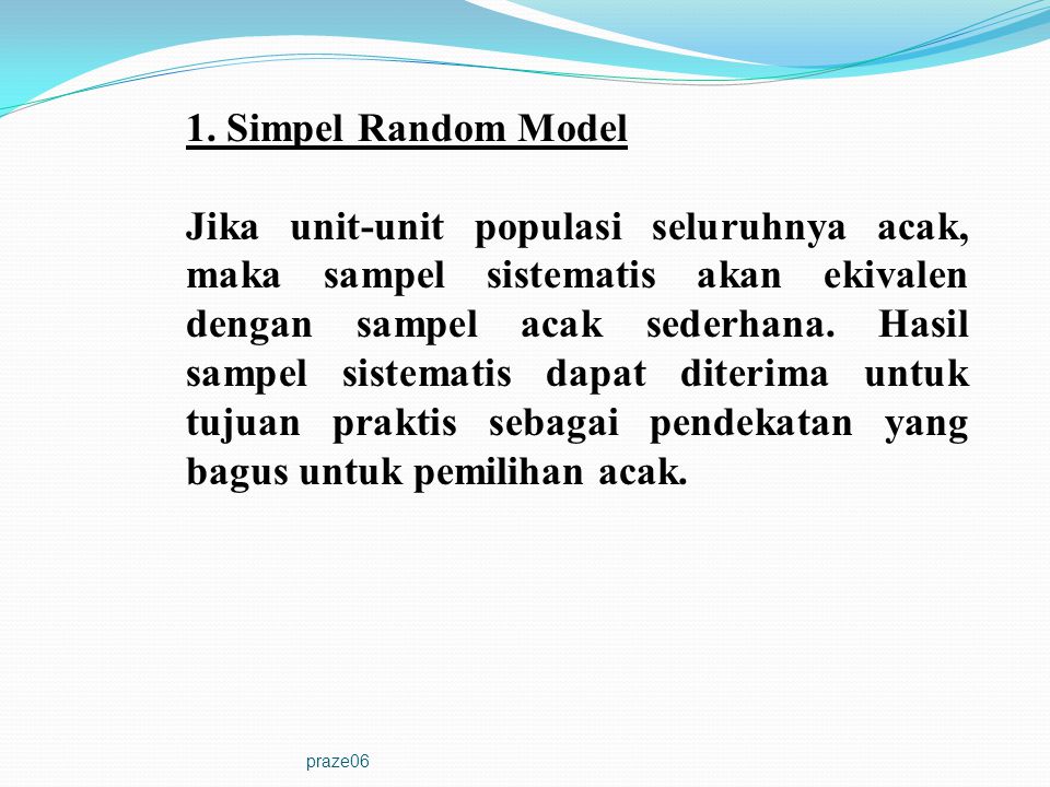 1. Simpel Random Model