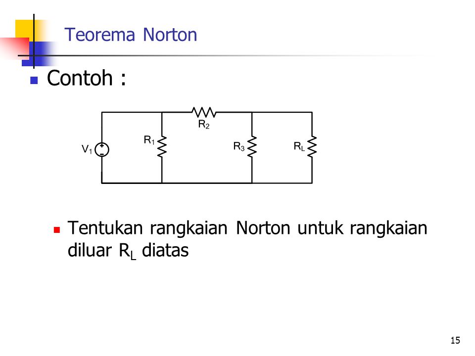 Contoh : Teorema Norton