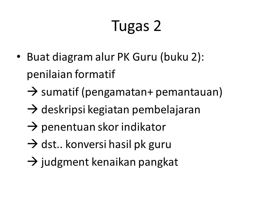 Tugas 2 Buat diagram alur PK Guru (buku 2): penilaian formatif