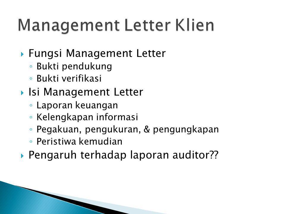 Management Letter Klien