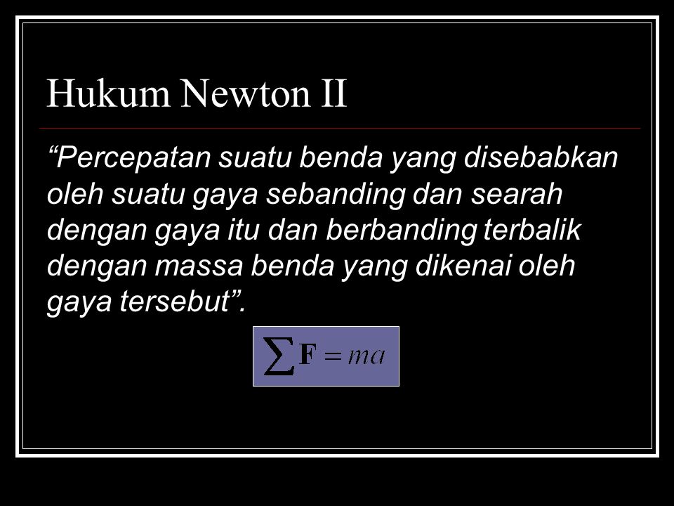 Hukum Newton II
