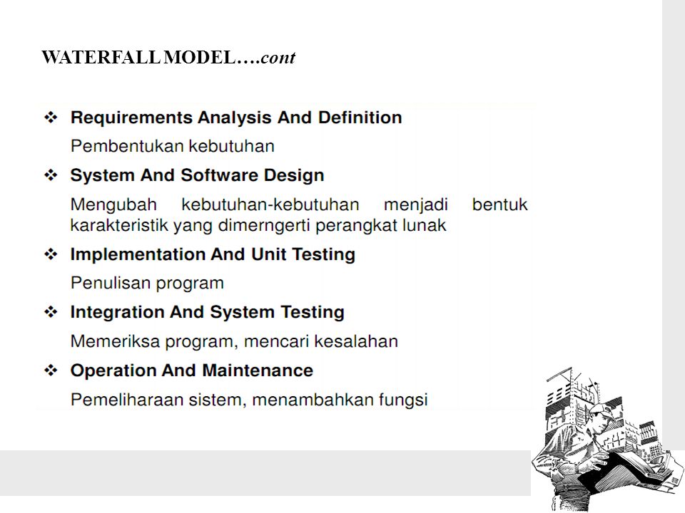 WATERFALL MODEL….cont