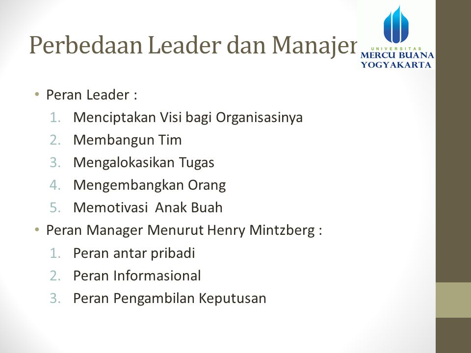 Perbedaan Leader dan Manajer