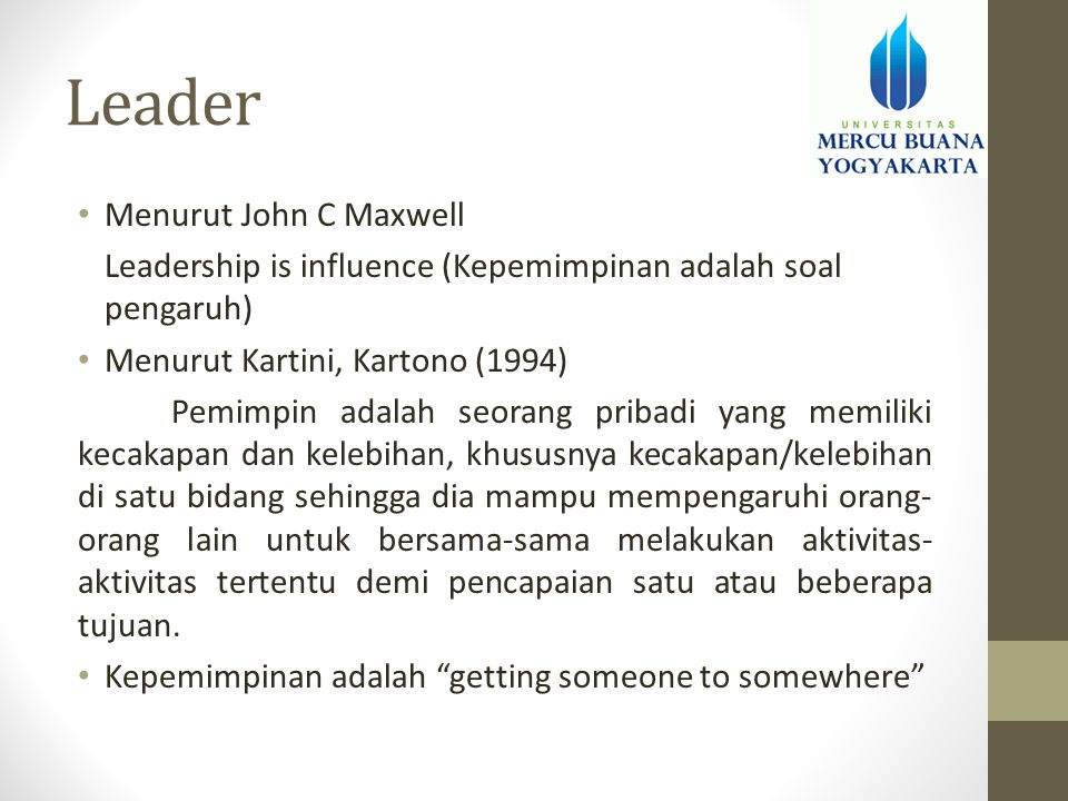 Leader Menurut John C Maxwell