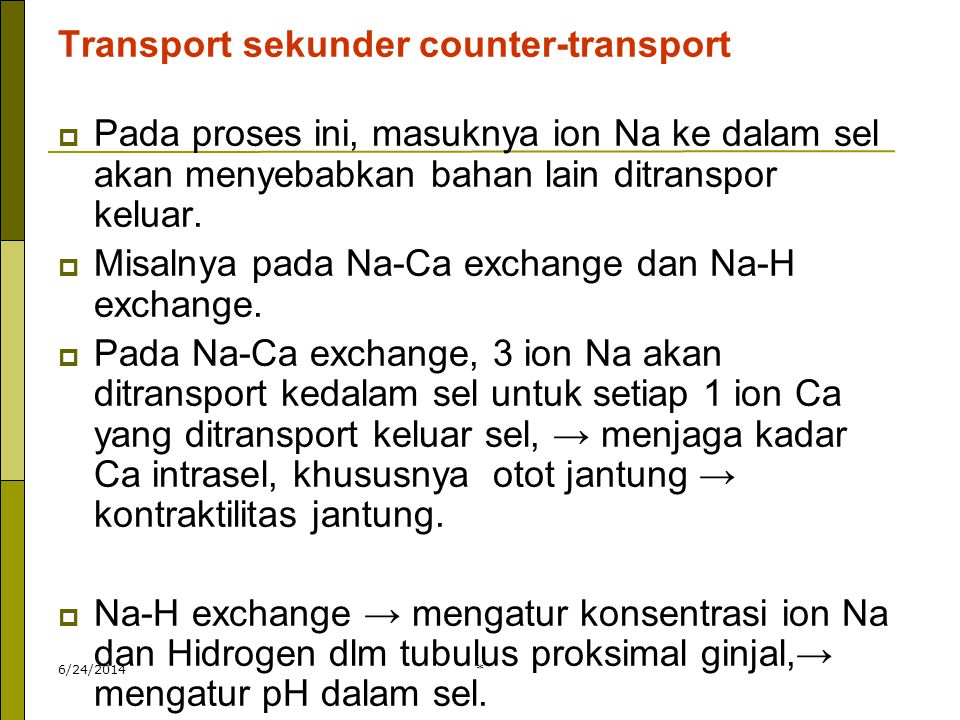 Transport sekunder counter-transport