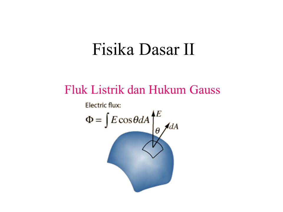 Fluk Listrik dan Hukum Gauss