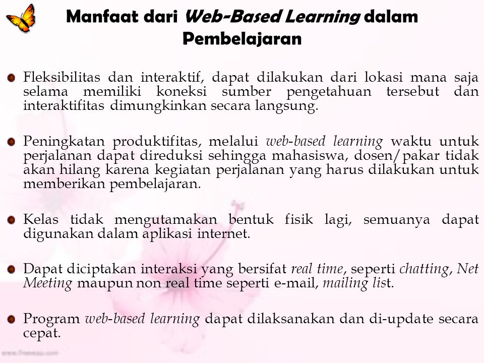 Manfaat dari Web-Based Learning dalam Pembelajaran