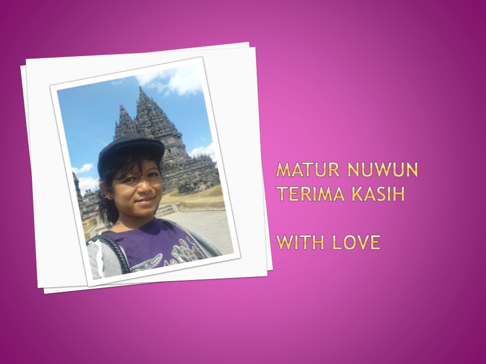 Matur Nuwun terima kasih with love