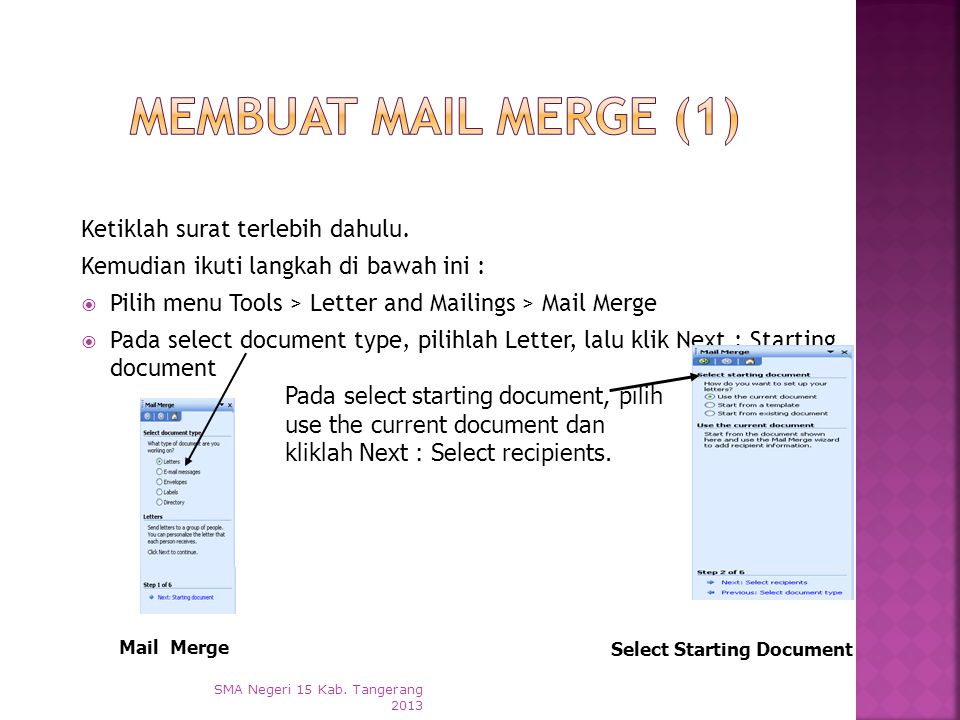 Select Starting Document
