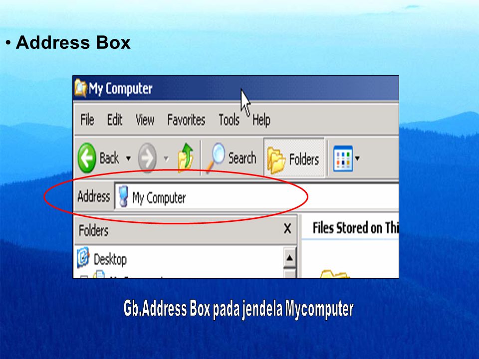 Gb.Address Box pada jendela Mycomputer