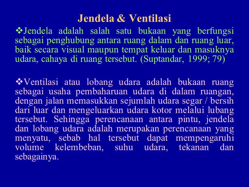 Jendela & Ventilasi
