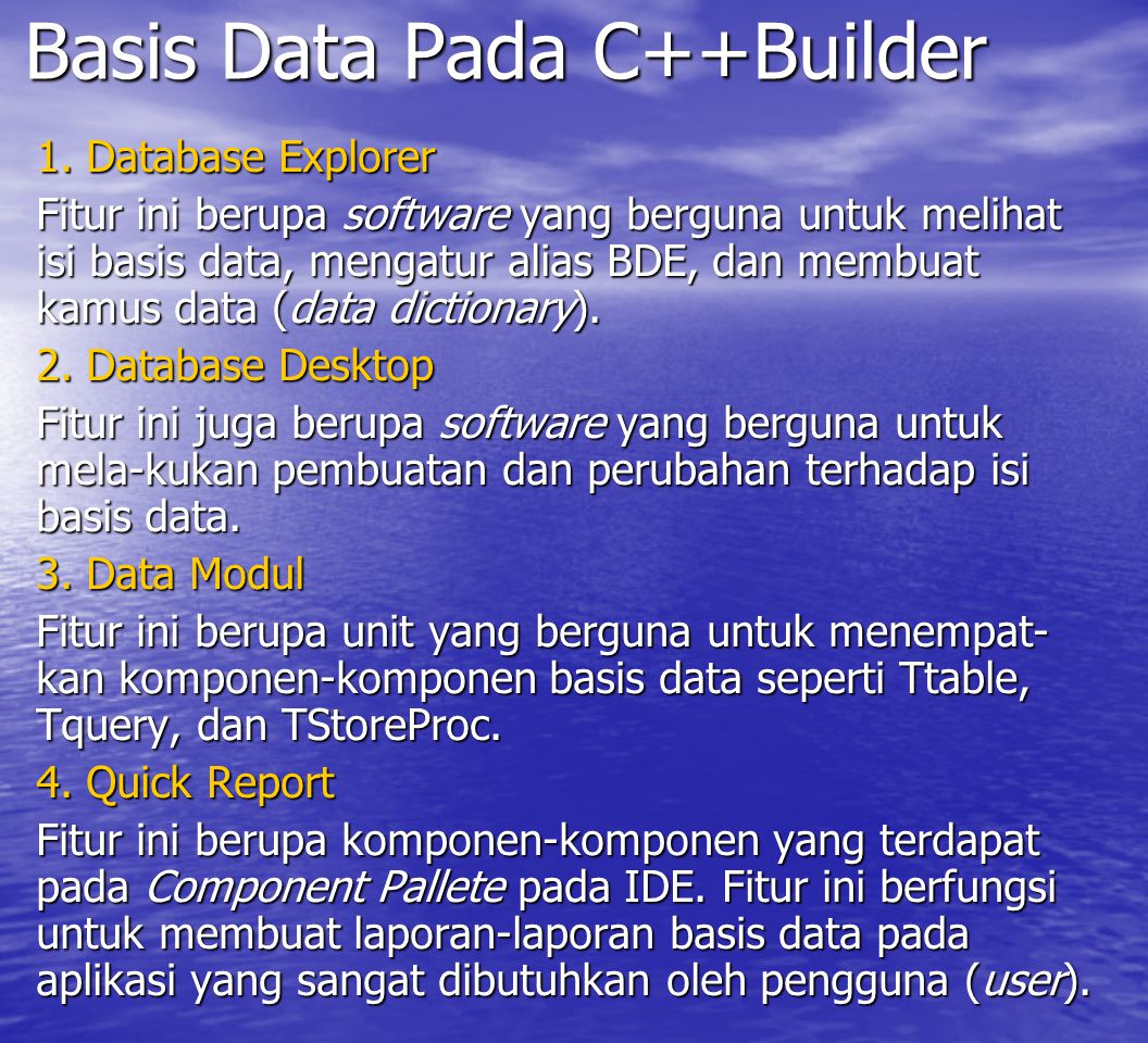 Basis Data Pada C++Builder