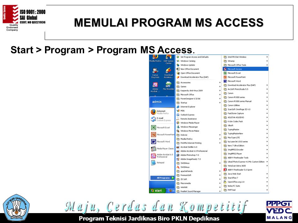 MEMULAI PROGRAM MS ACCESS