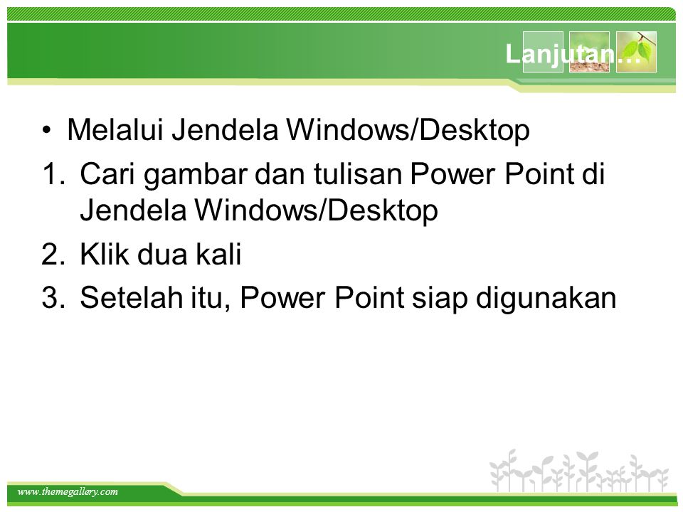 Melalui Jendela Windows/Desktop