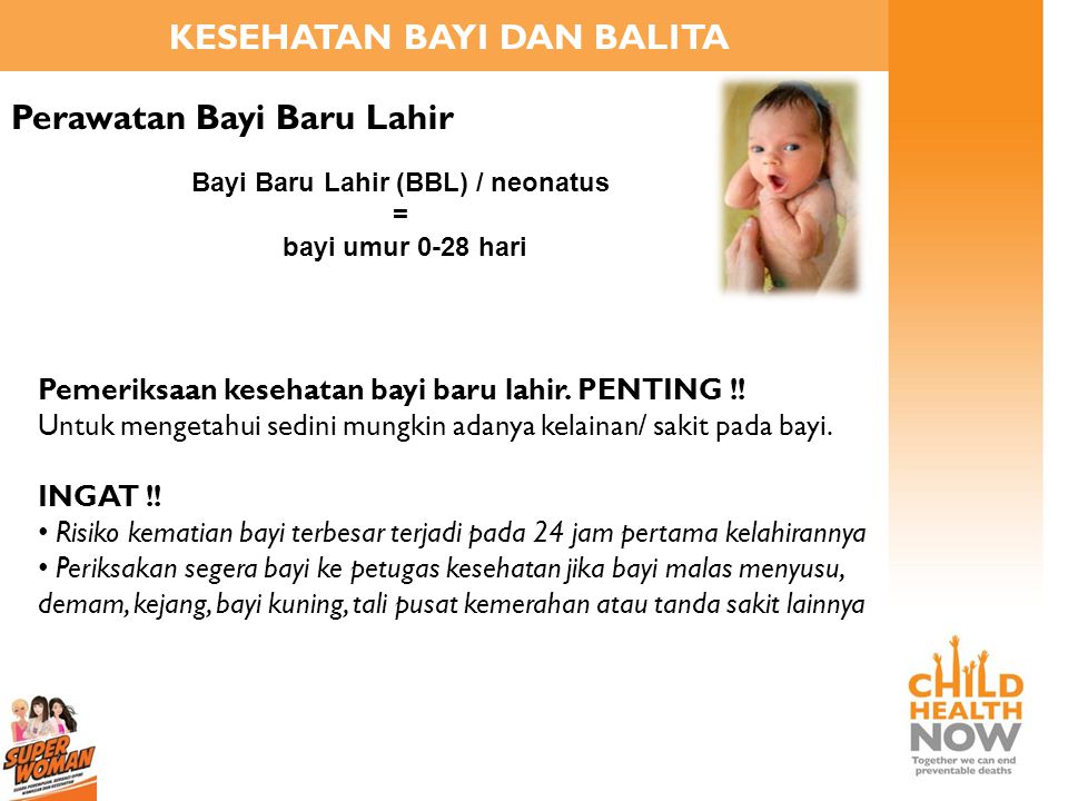 KESEHATAN BAYI DAN BALITA Bayi Baru Lahir (BBL) / neonatus