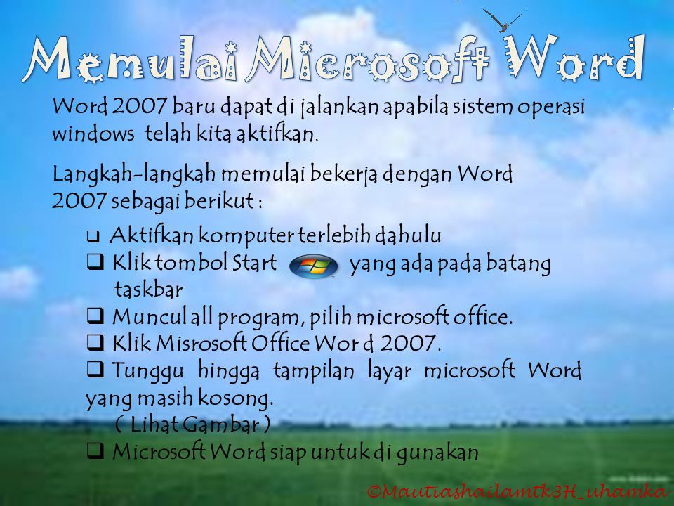 Memulai Microsoft Word