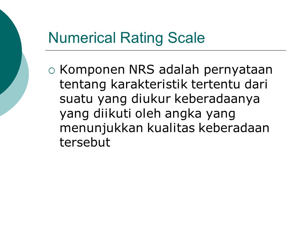 Numerical Rating Scale