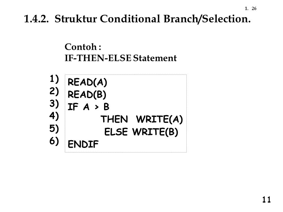 Struktur Conditional Branch/Selection.
