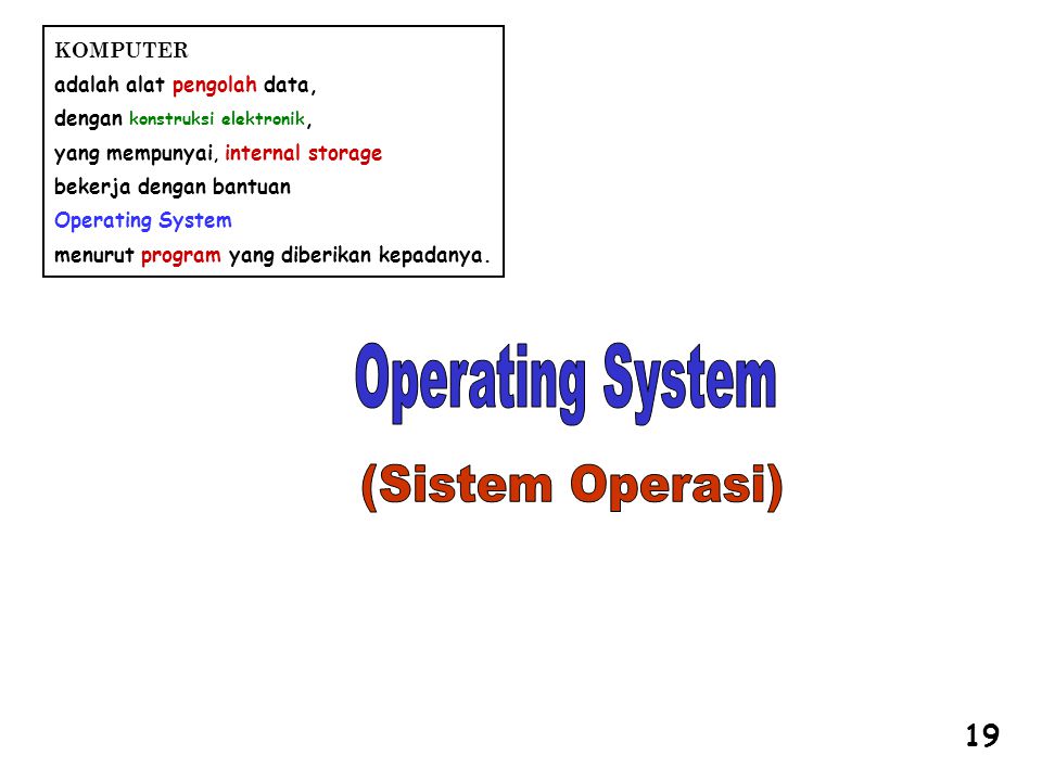 Operating System (Sistem Operasi)