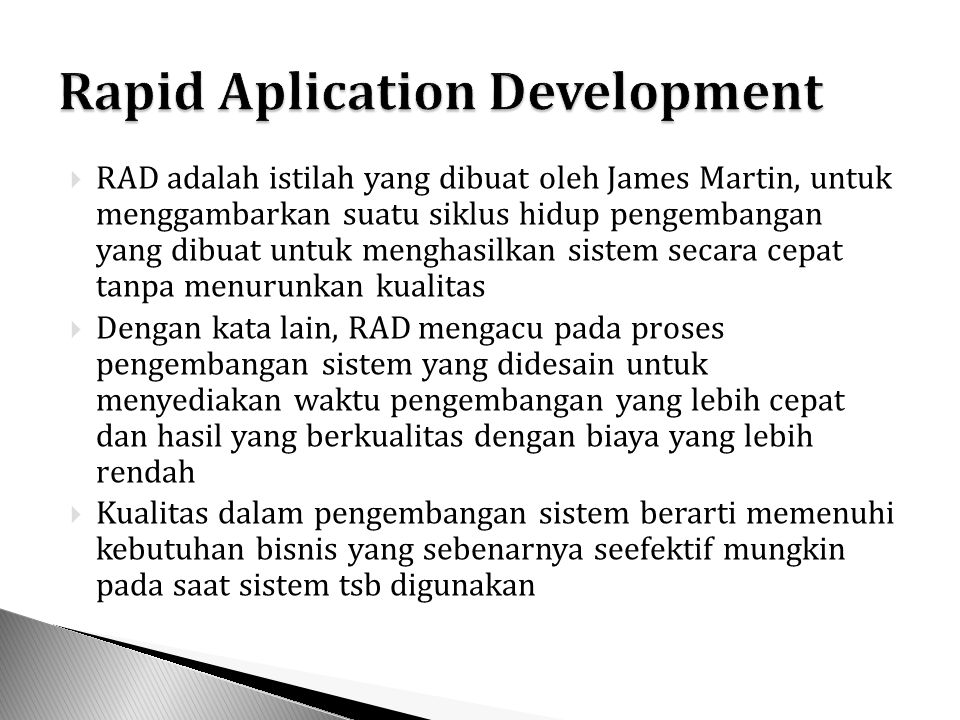 Rapid Aplication Development