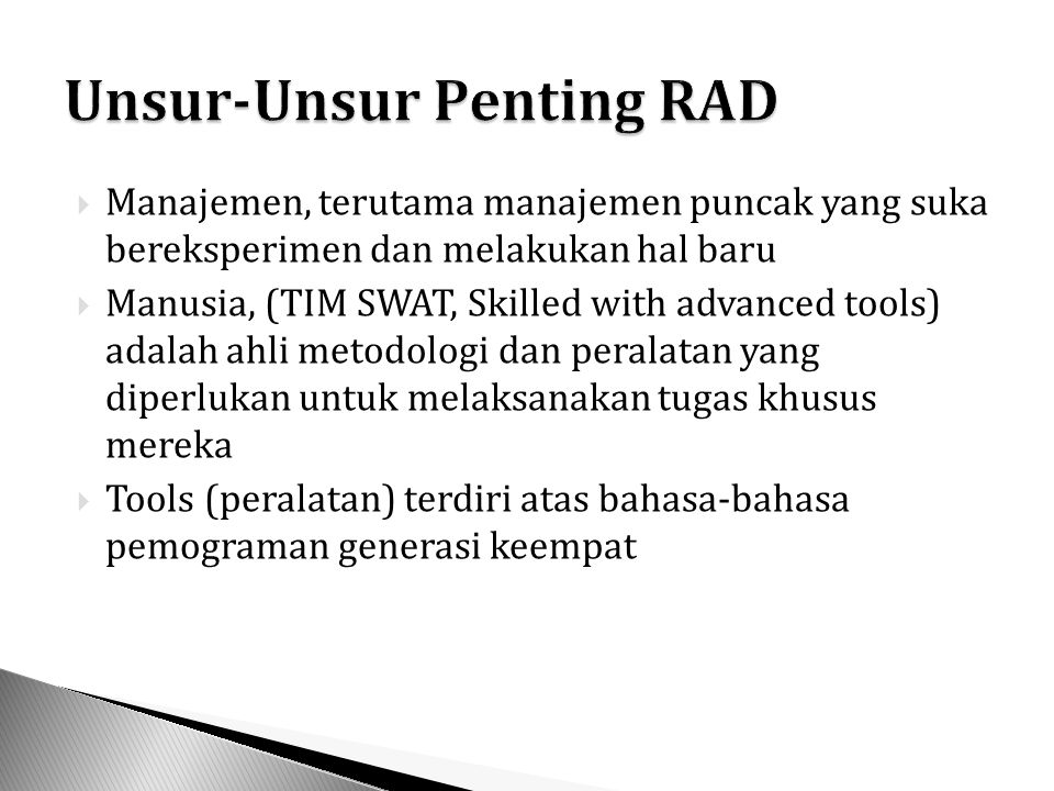 Unsur-Unsur Penting RAD