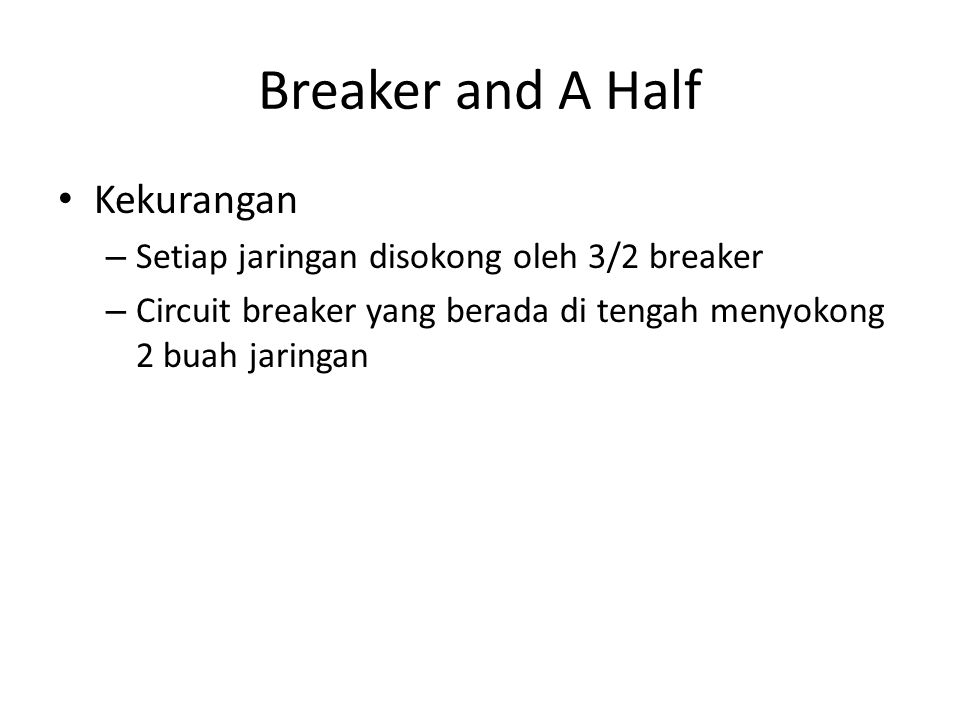 Breaker and A Half Kekurangan