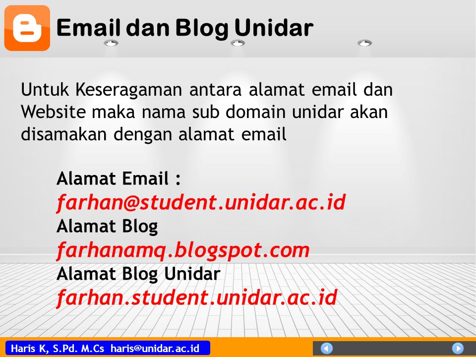 dan Blog Unidar