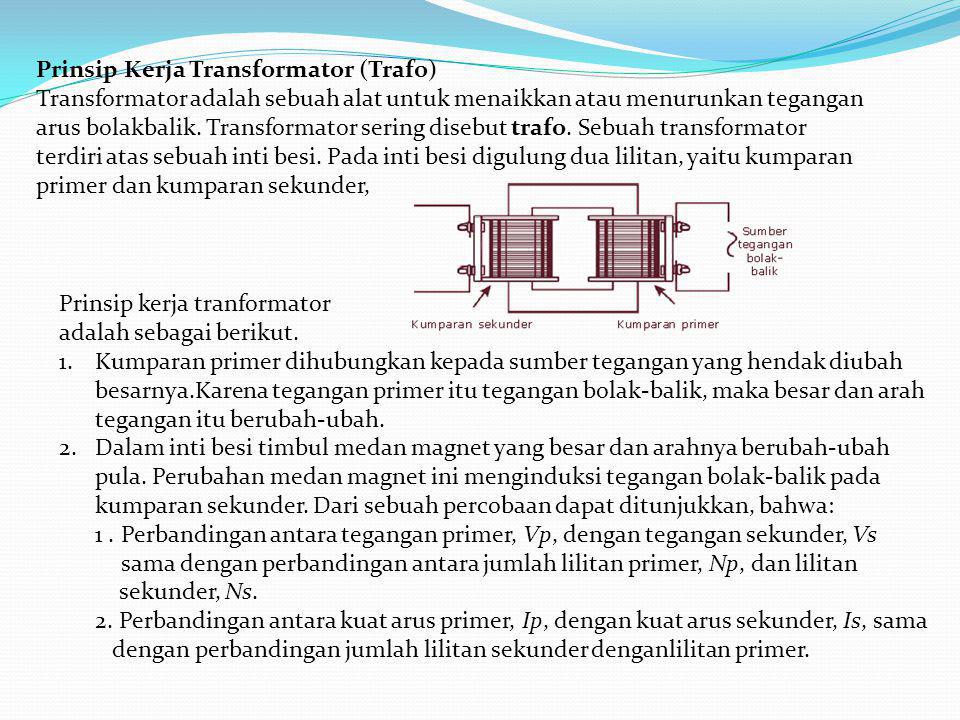 Prinsip Kerja Transformator (Trafo)
