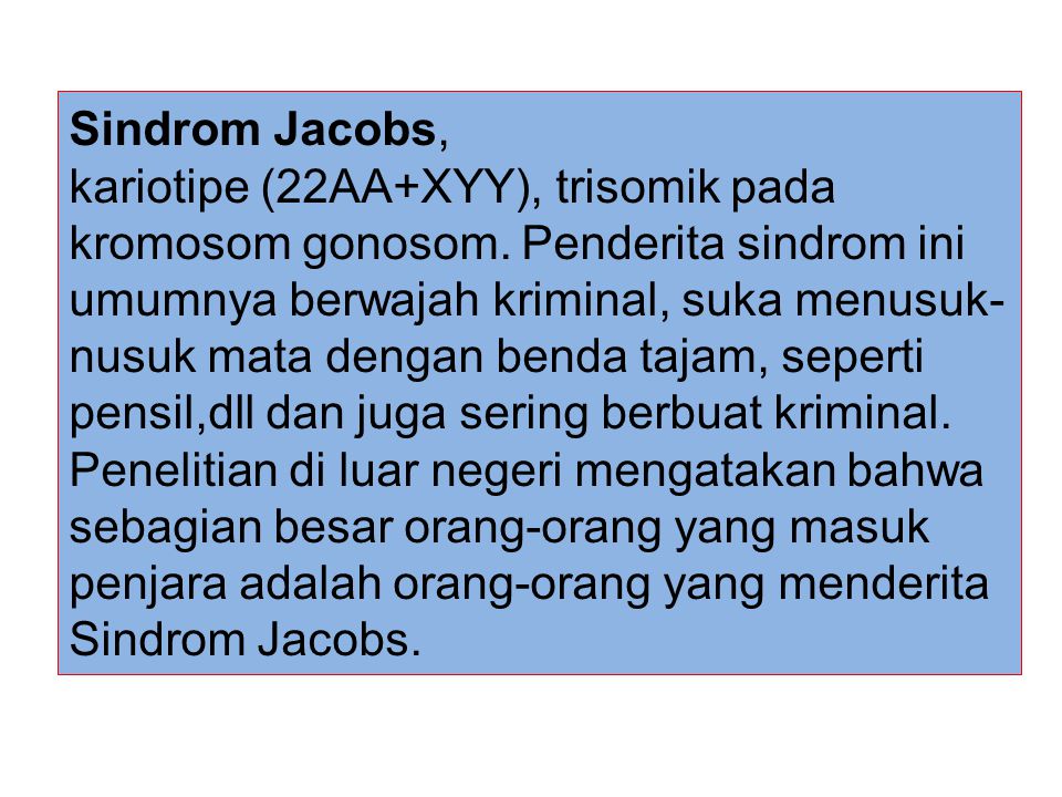 Sindrom Jacobs,