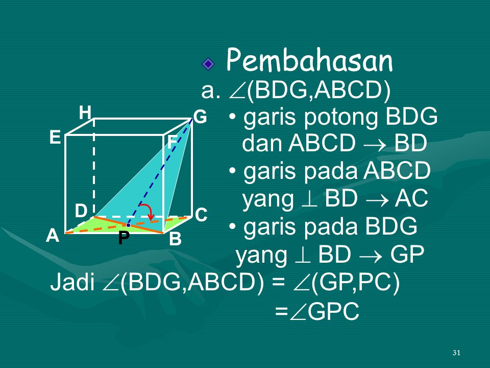 Jadi (BDG,ABCD) = (GP,PC) =GPC