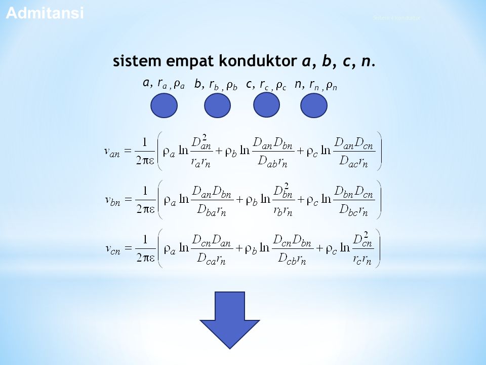 sistem empat konduktor a, b, c, n.