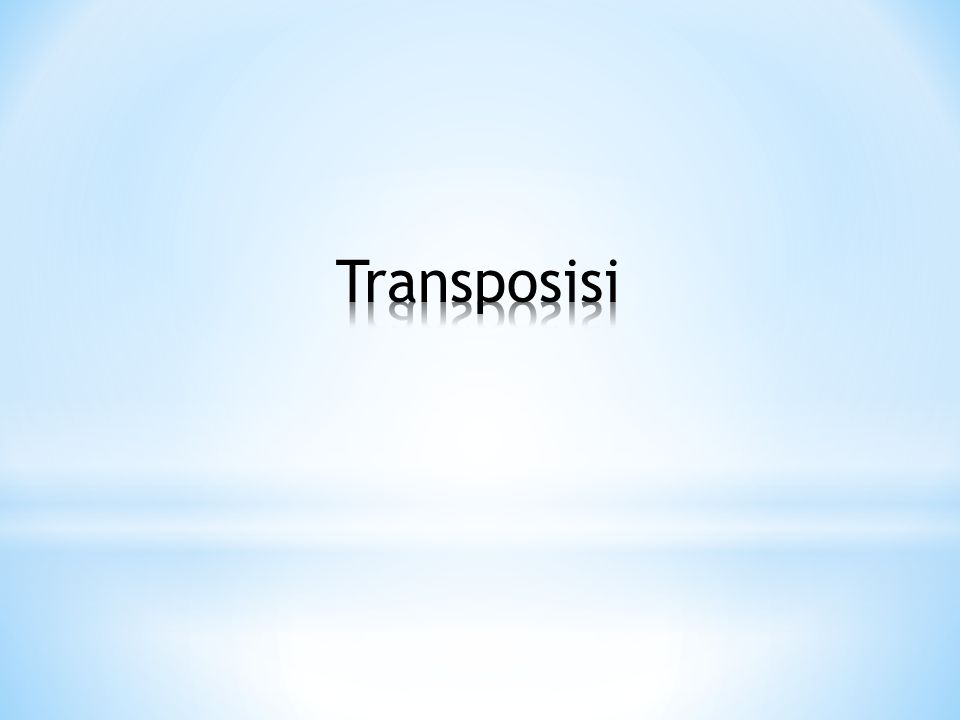 Transposisi