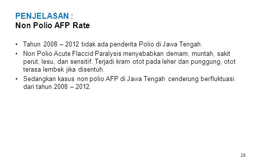 PENJELASAN : Non Polio AFP Rate